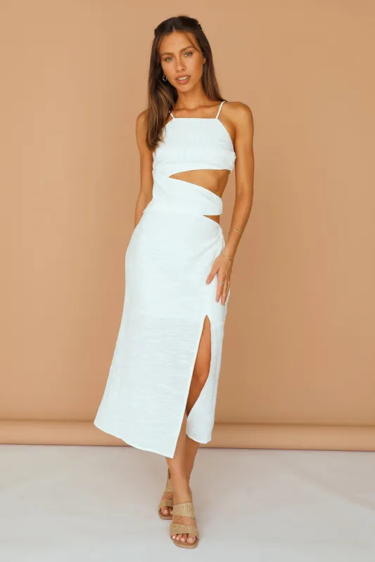 Be My Hero Maxi Dress White sold by Fortunate One