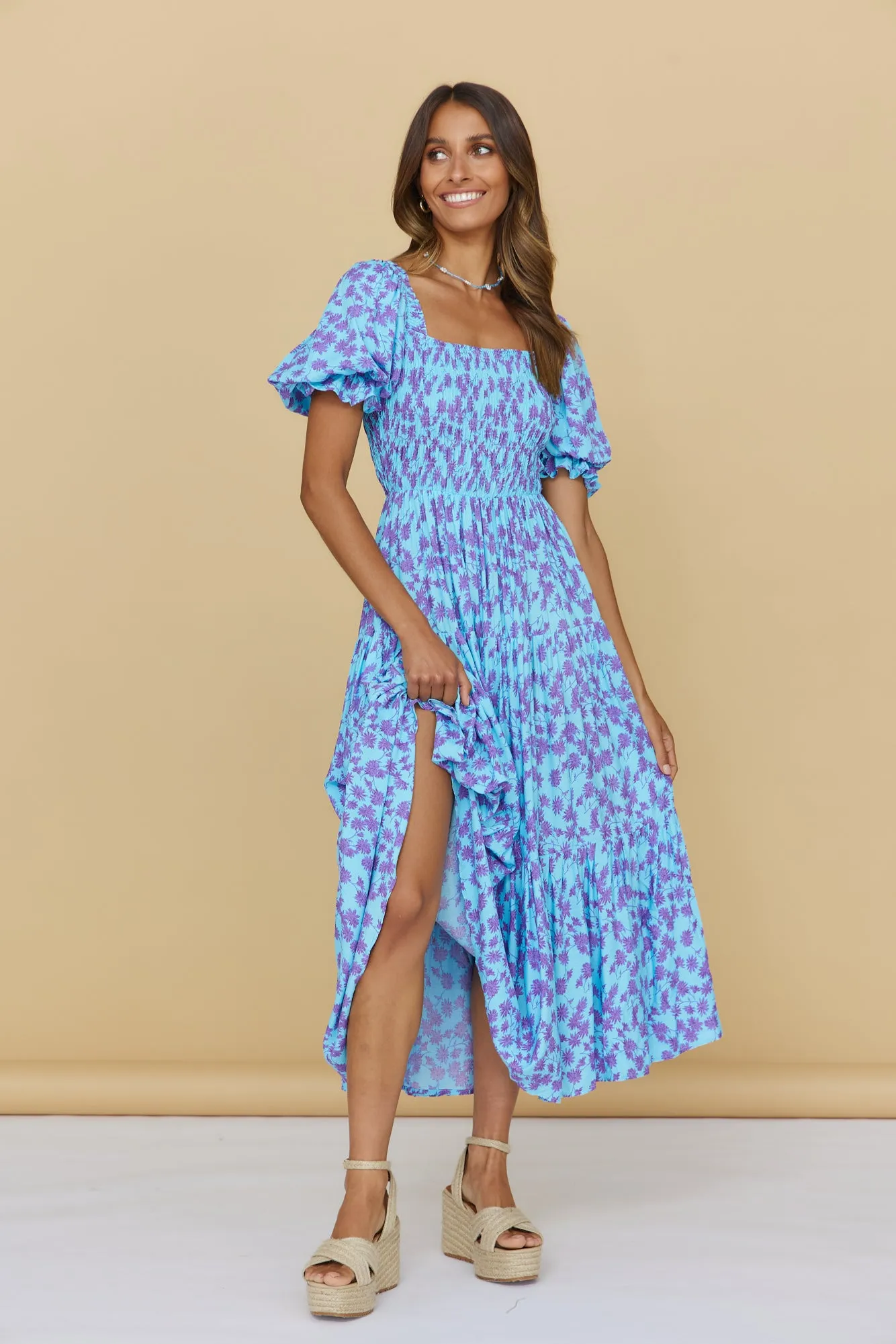 Land And Sky Maxi Dress Blue sold by Fortunate One product image thumbnail 5