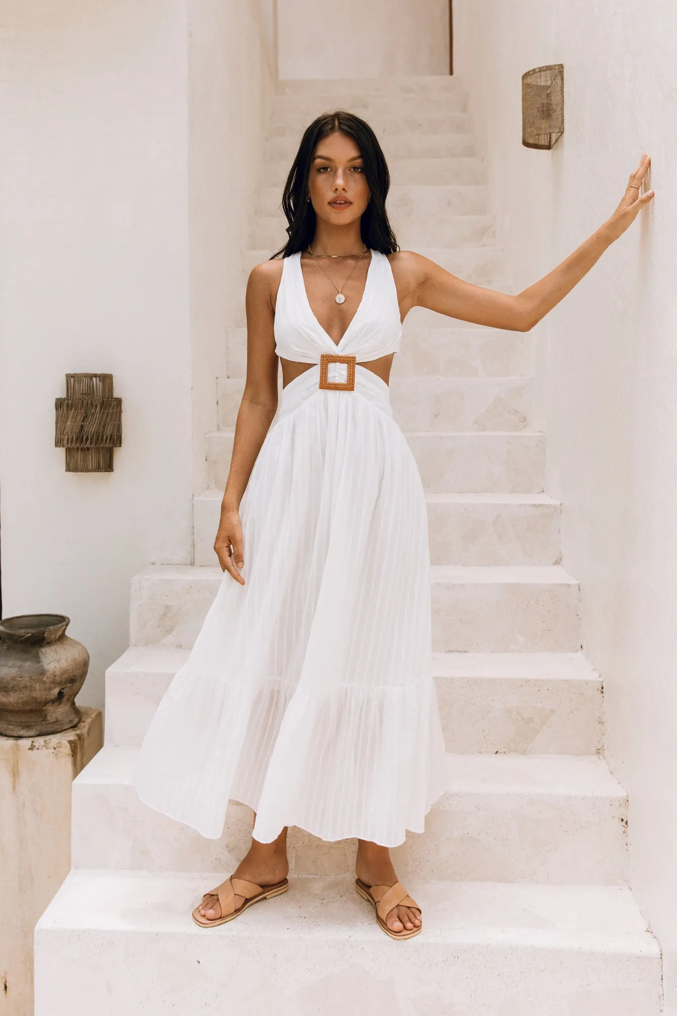 Speak Your Word Maxi Dress White sold by Fortunate One product image thumbnail 4