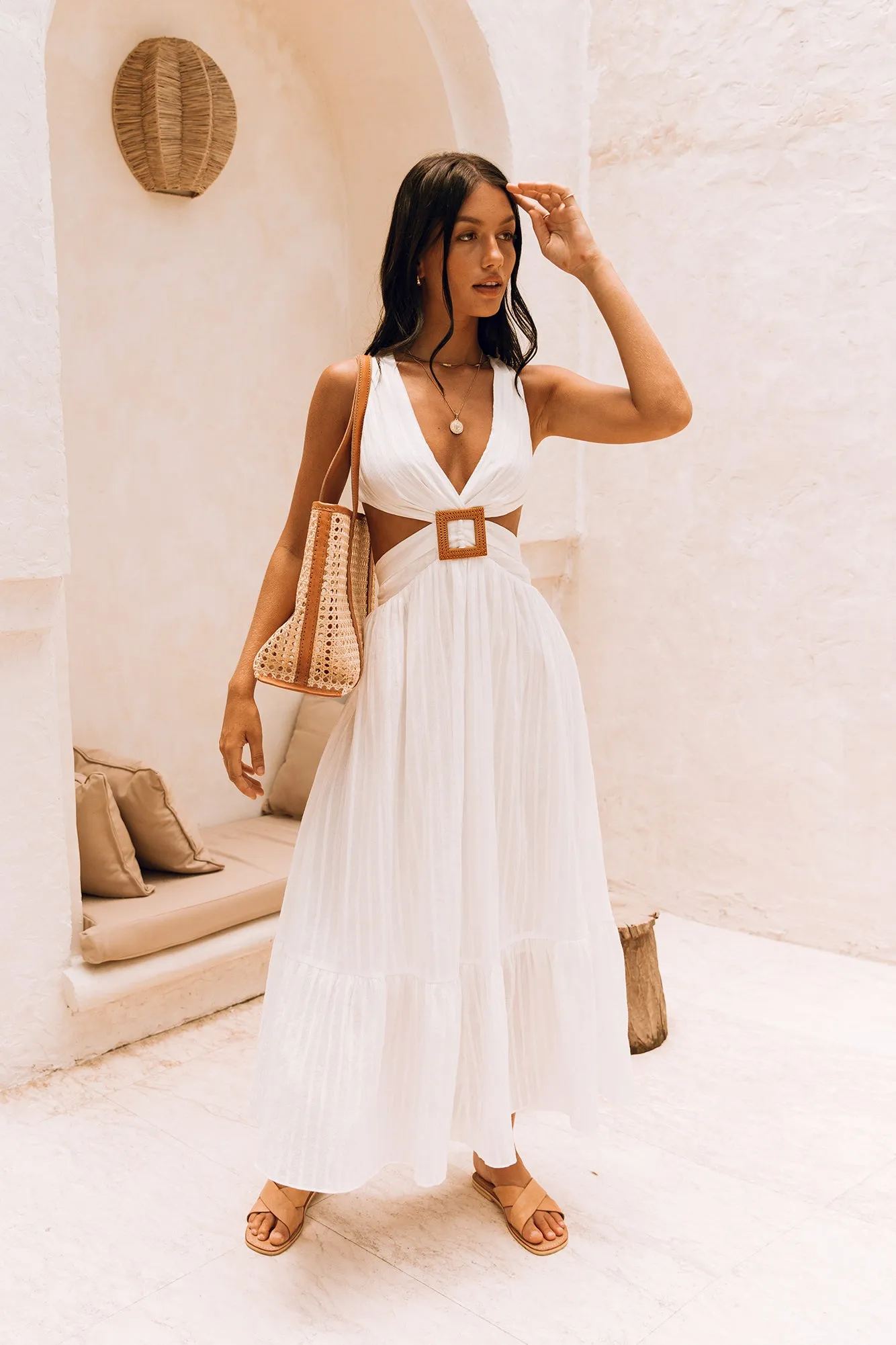 Speak Your Word Maxi Dress White sold by Fortunate One product image thumbnail 2