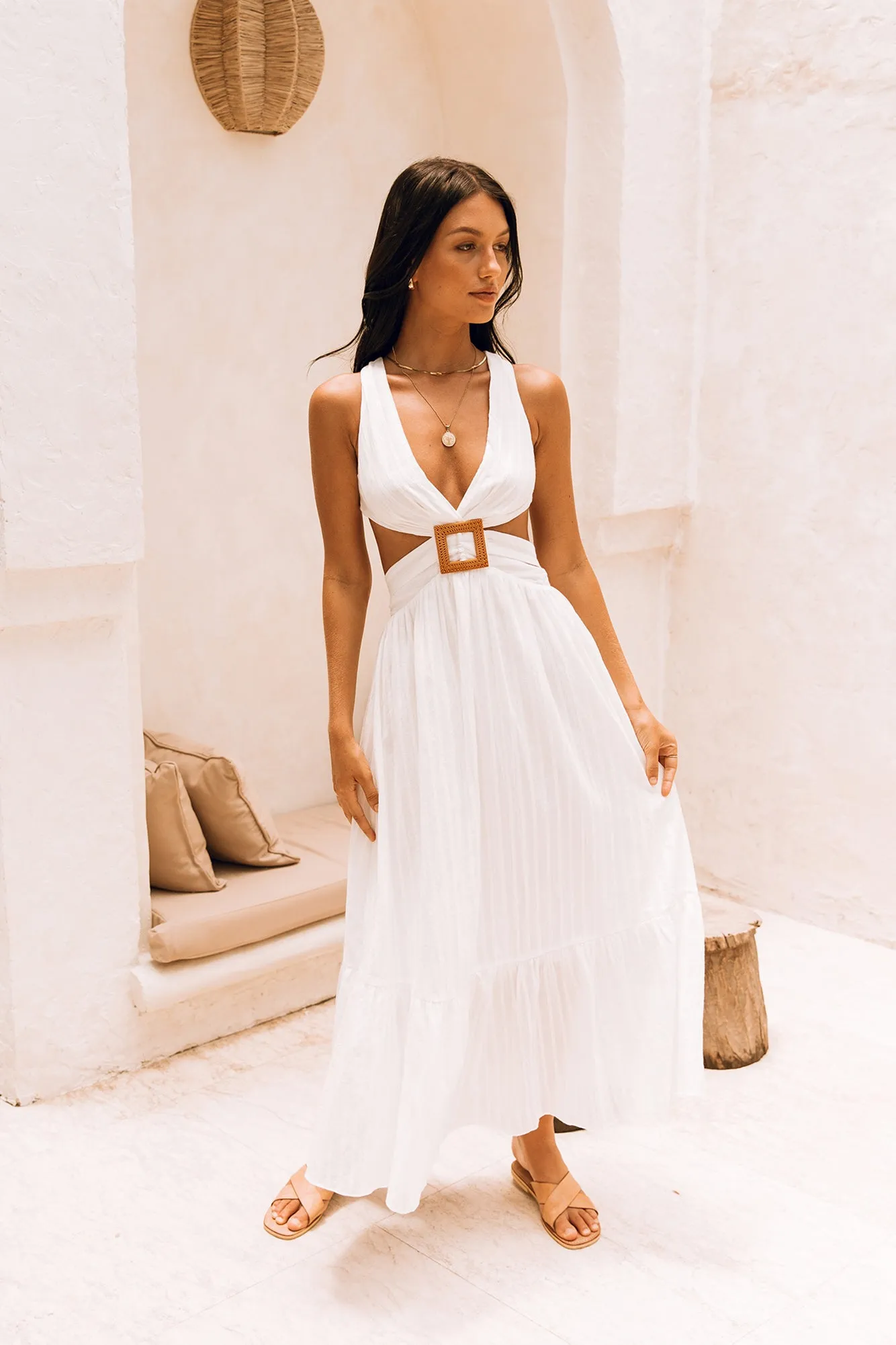 Speak Your Word Maxi Dress White sold by Fortunate One product image thumbnail 3