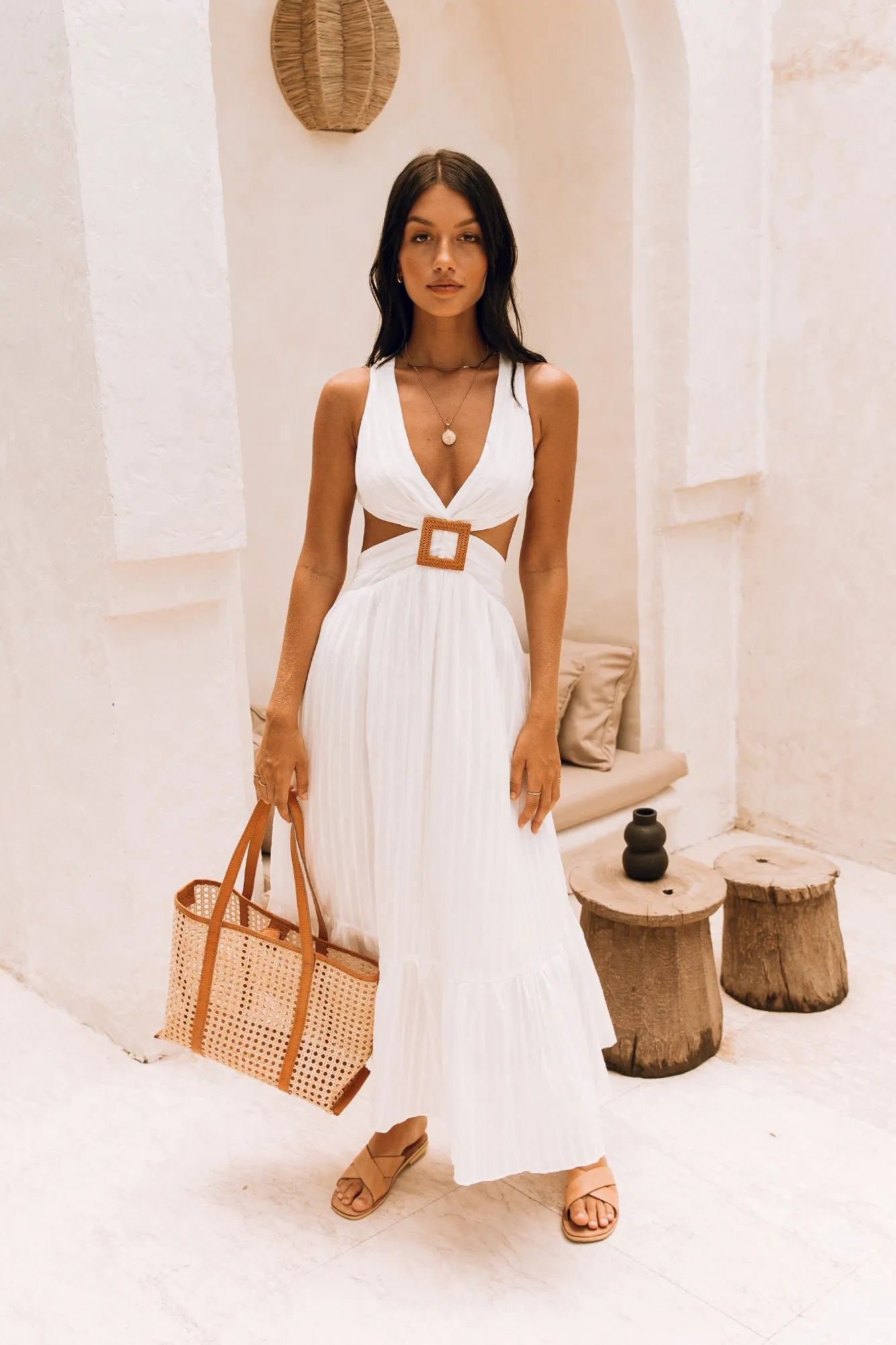 Speak Your Word Maxi Dress White sold by Fortunate One