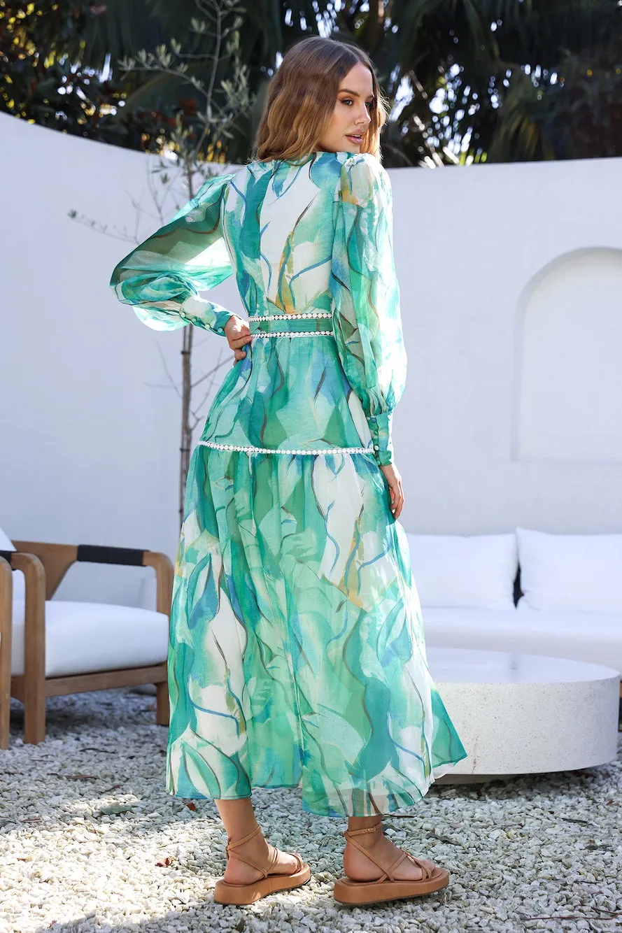 Sunny and Bright Maxi Dress Green sold by Fortunate One product image thumbnail 5