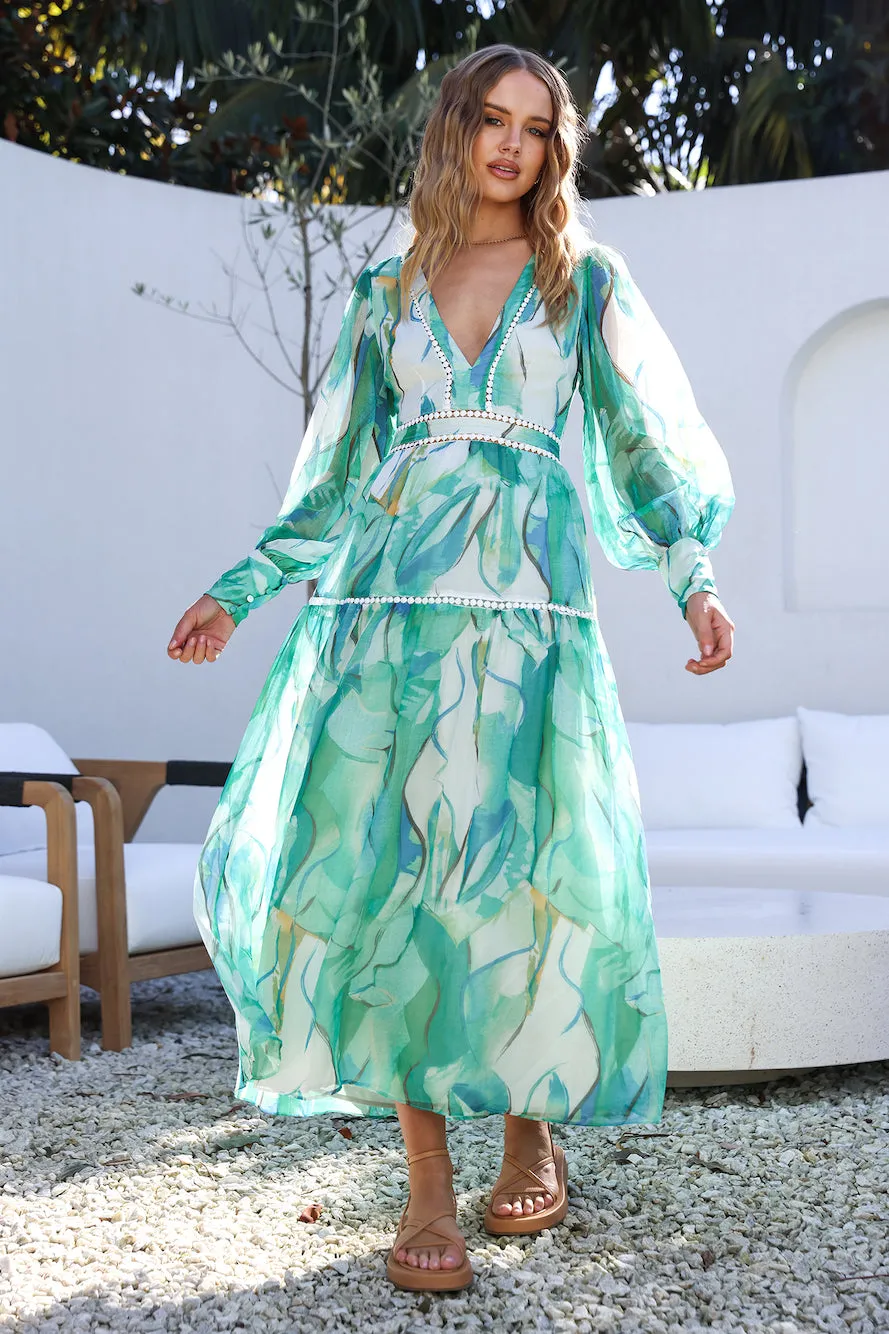Sunny and Bright Maxi Dress Green sold by Fortunate One product image thumbnail 2