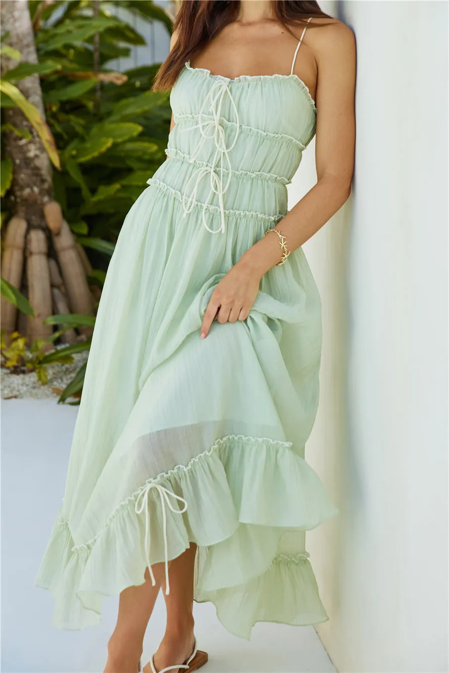 Understand It Maxi Dress Sage sold by Fortunate One product image thumbnail 4