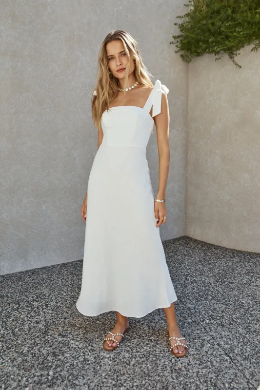 Daphne Maxi Dress White sold by Fortunate One