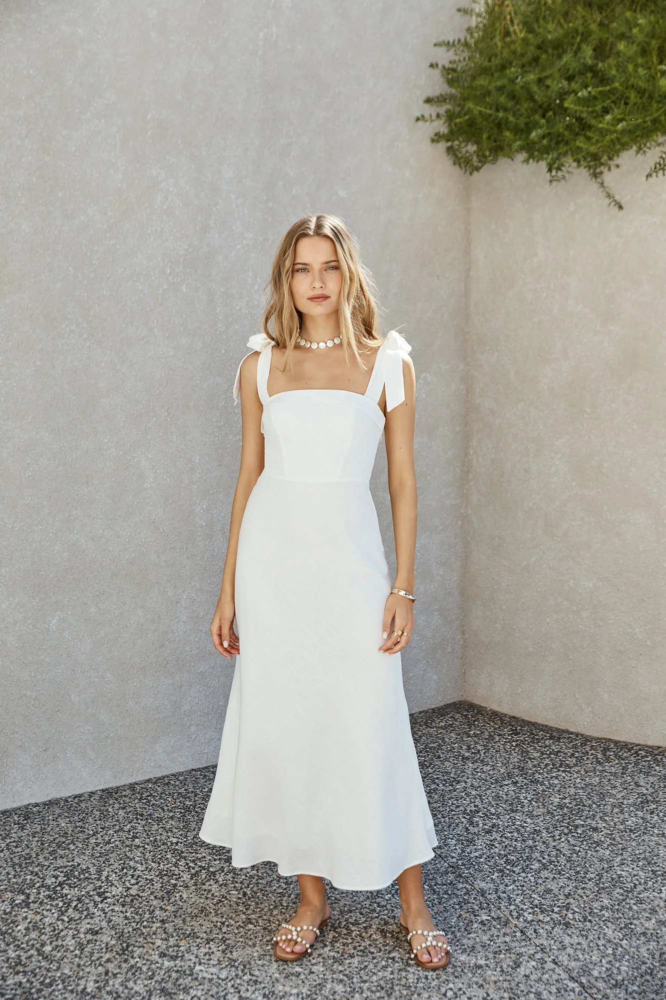 Daphne Maxi Dress White sold by Fortunate One product image thumbnail 3