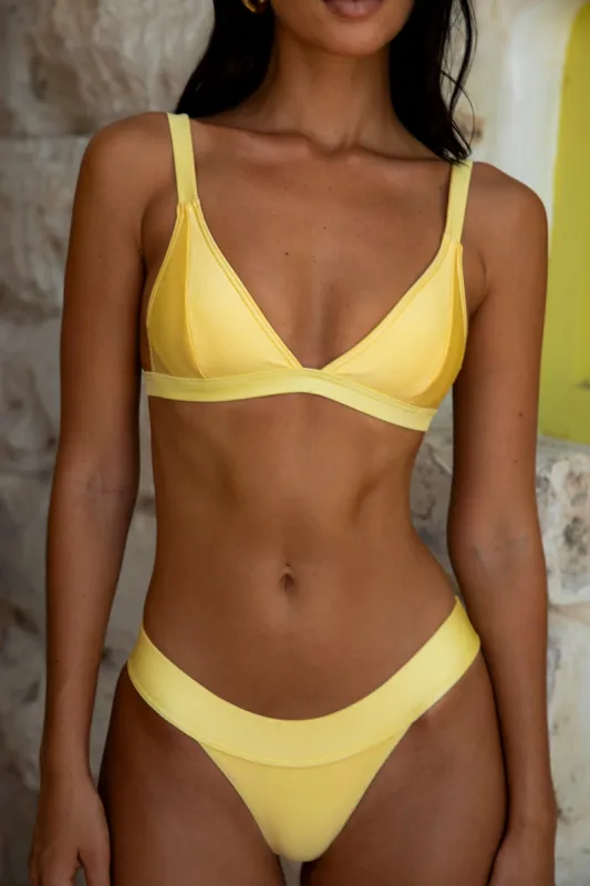 FORTUNATE ONE Majorca Swim Top Lemon sold by Fortunate One