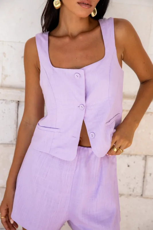 Summer Spell Crop Top Purple sold by Fortunate One