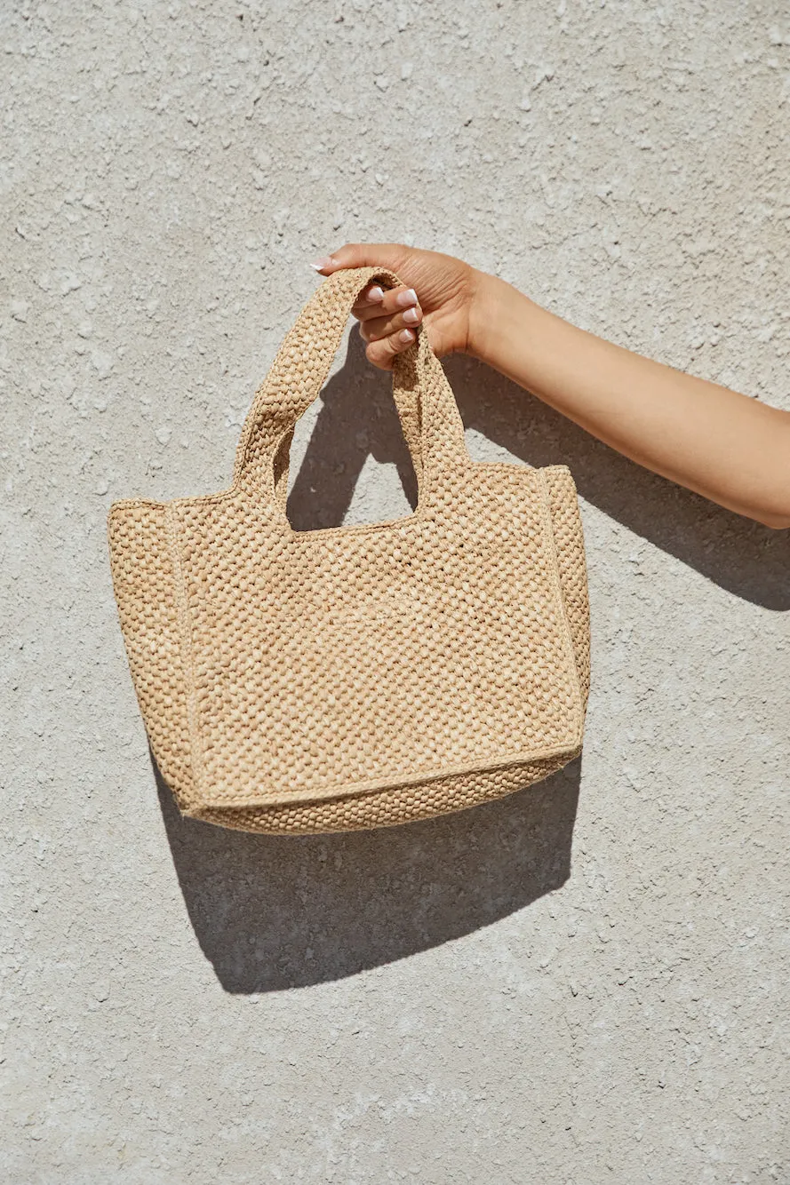BILLINI Vashti Handle Bag Natural Raffia sold by Fortunate One