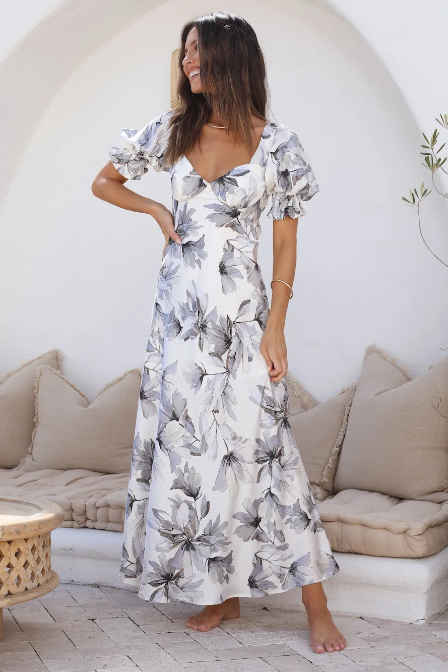 Whimsical Heart Maxi Dress Blue sold by Fortunate One product image thumbnail 4