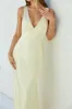Cheers To You Satin Maxi Dress Yellow sold by Fortunate One