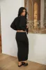 SNDYS August Knit Skirt Black sold by Fortunate One