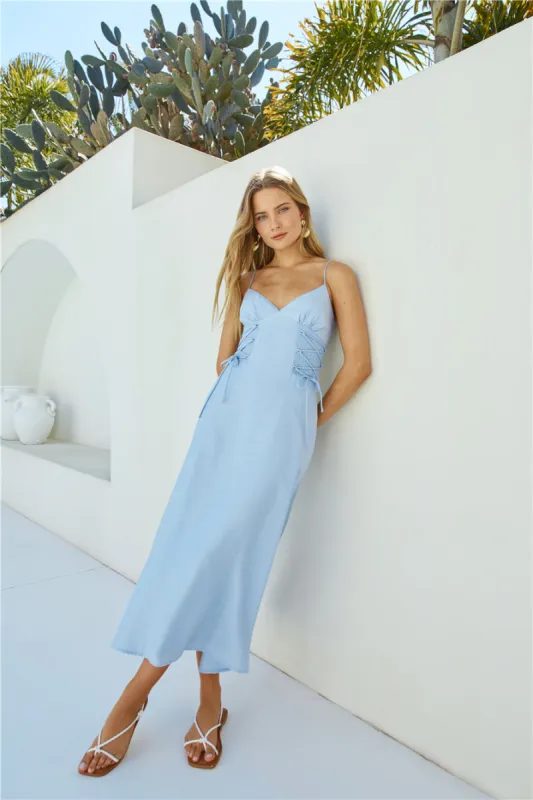 Seabreeze Maxi Dress Blue sold by Fortunate One