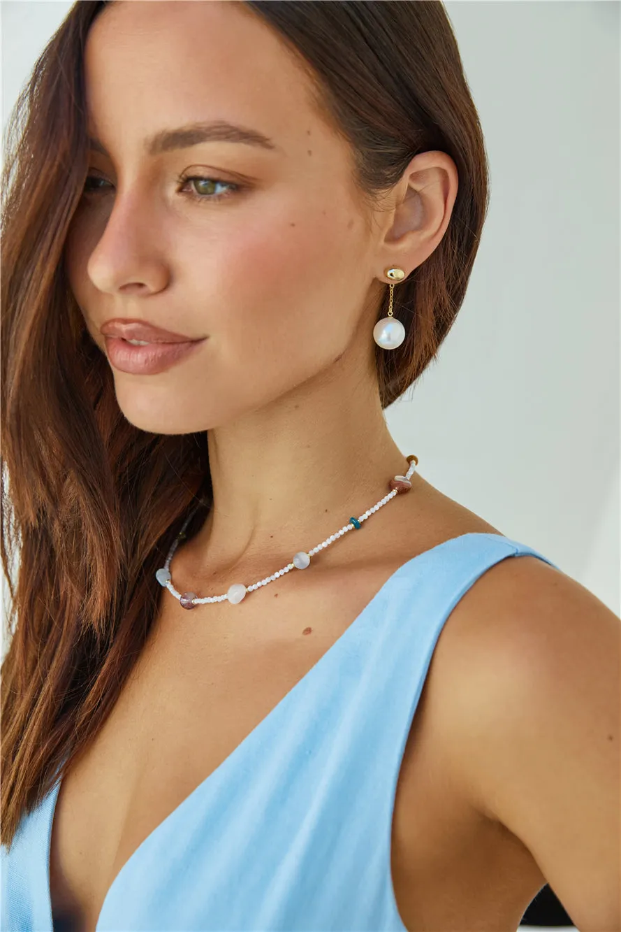 18k Gold Plated Pearl Drop Earrings Gold sold by Fortunate One product image thumbnail 3