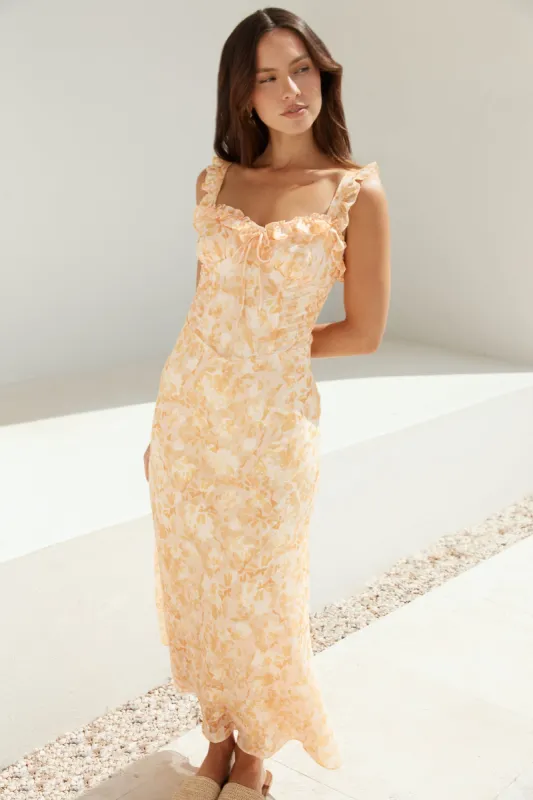 Botanica Maxi Dress Orange sold by Fortunate One