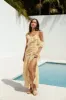 Summer Blossoms Maxi Dress Yellow sold by Fortunate One