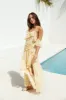 Summer Blossoms Maxi Dress Yellow sold by Fortunate One