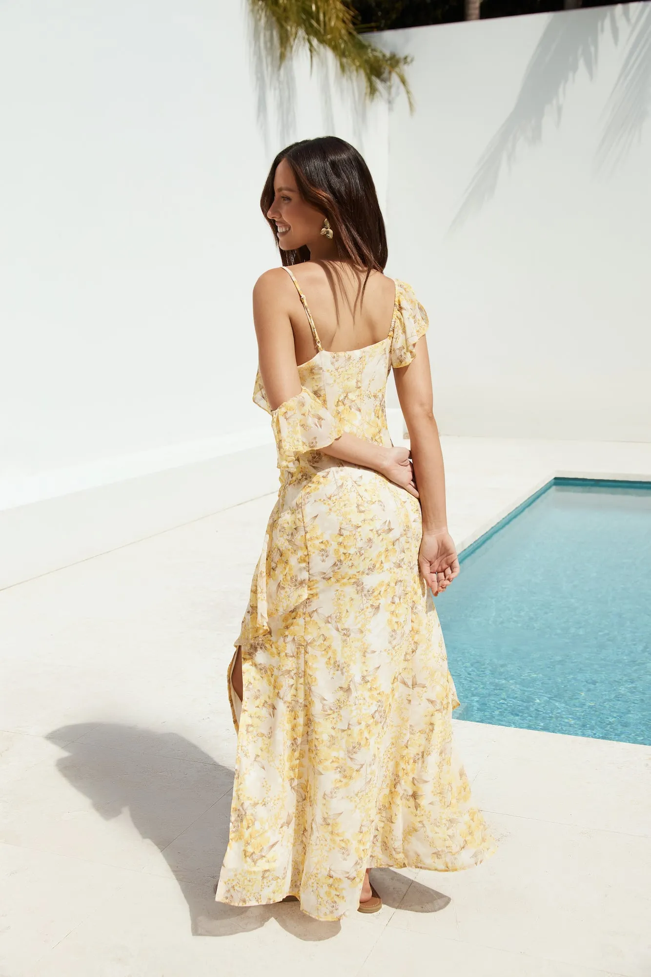 Summer Blossoms Maxi Dress Yellow sold by Fortunate One product image thumbnail 2