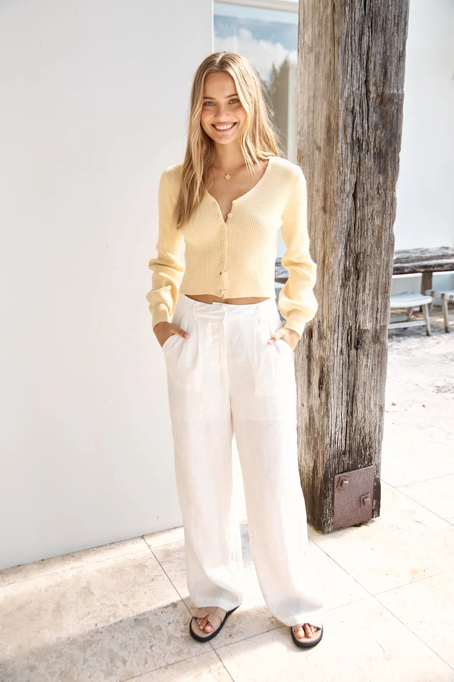 Chilly Days Ribbed Cardigan Top Yellow sold by Fortunate One product image thumbnail 4