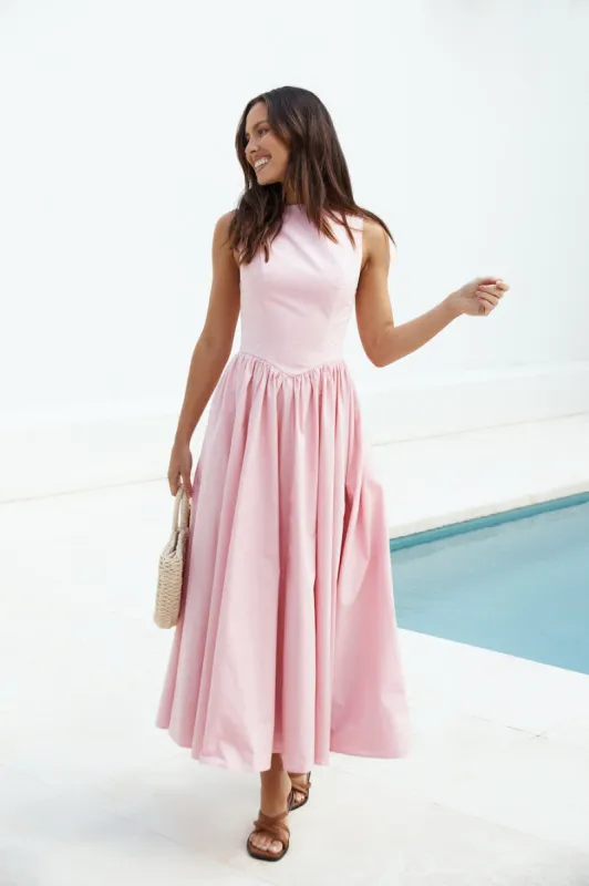 Dawn’s Embrace Maxi Dress Pink sold by Fortunate One