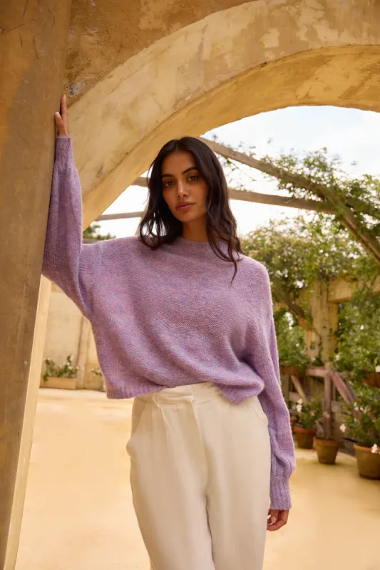 Mikale Knit Jumper Purple sold by Fortunate One