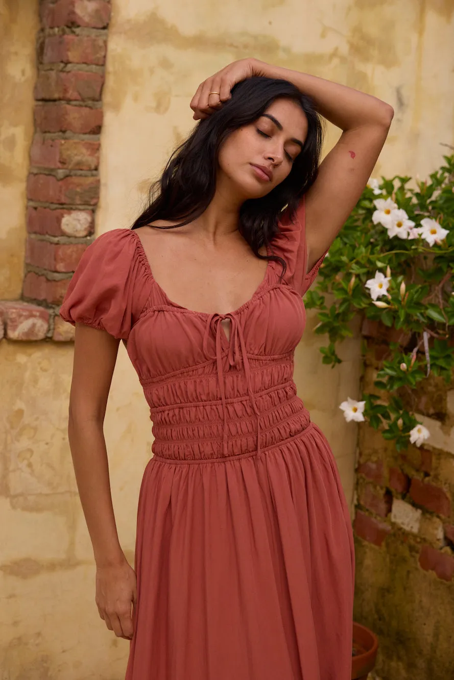 Dusk and Dawn Maxi Dress Brown sold by Fortunate One product image thumbnail 3
