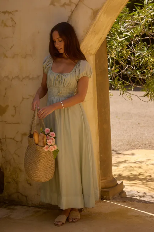 Sage of Secrets Maxi Dress Green sold by Fortunate One