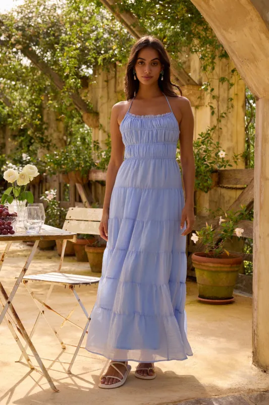 On a Cloud Maxi Dress Blue sold by Fortunate One