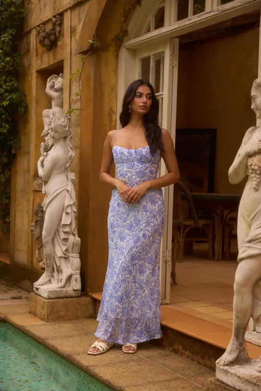 Azure Oasis Maxi Dress Blue sold by Fortunate One