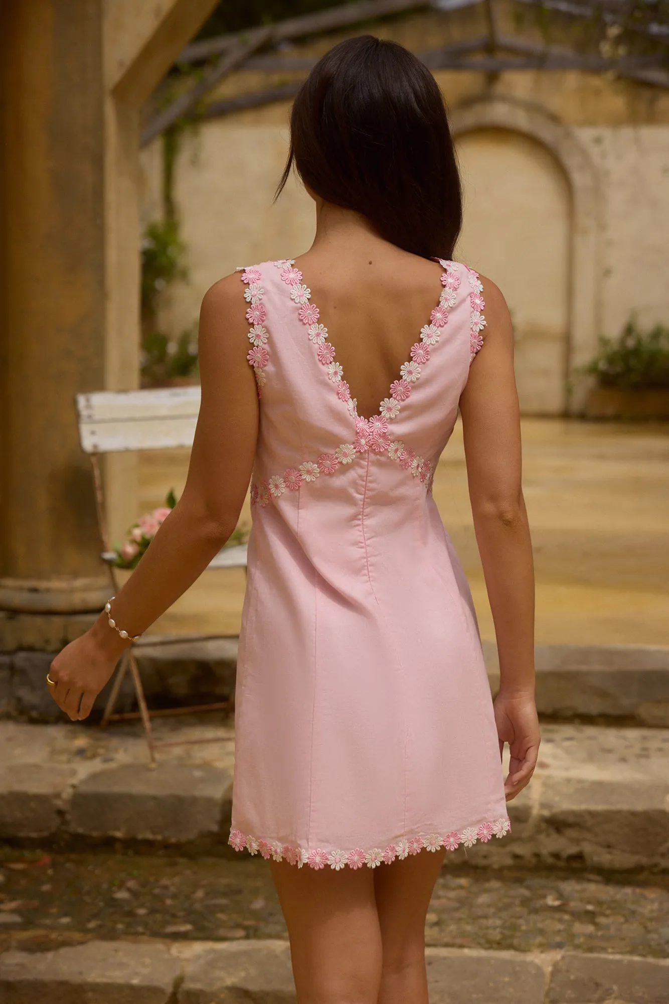 Beneath the Blossoms Mini Dress Pink sold by Fortunate One product image thumbnail 2