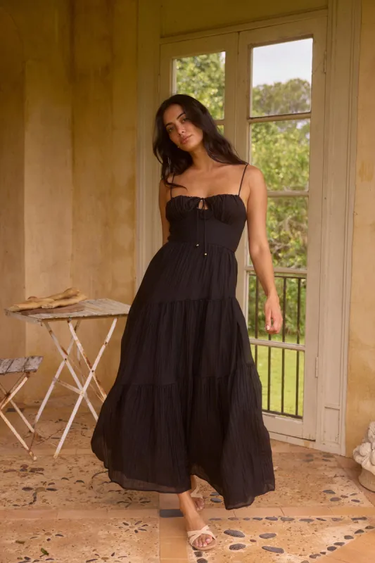 Seraphina Maxi Dress Black sold by Fortunate One