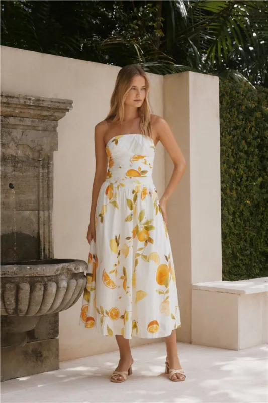Golden Glow Maxi Dress Yellow sold by Fortunate One