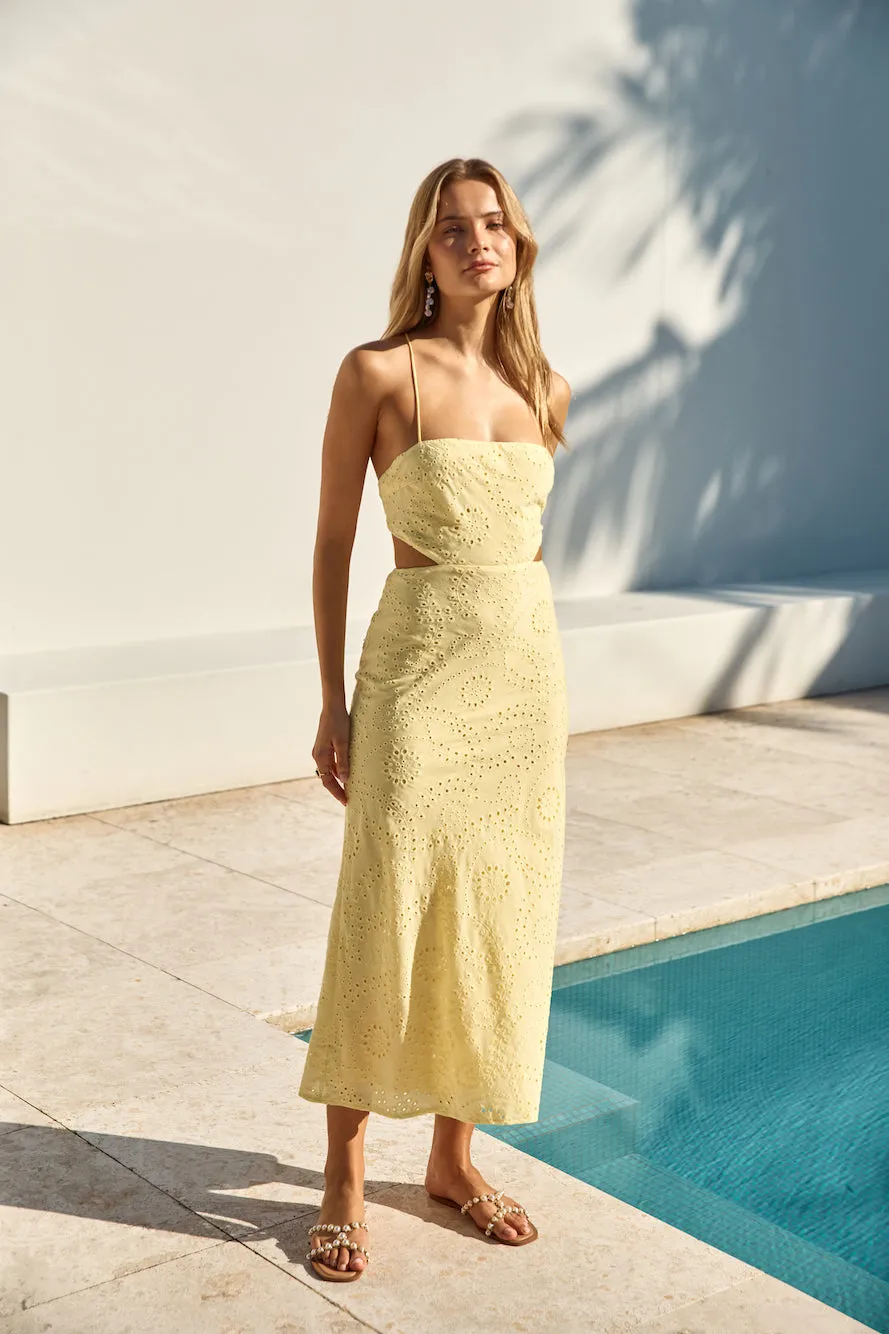 Give Me Sunshine Maxi Dress Yellow sold by Fortunate One