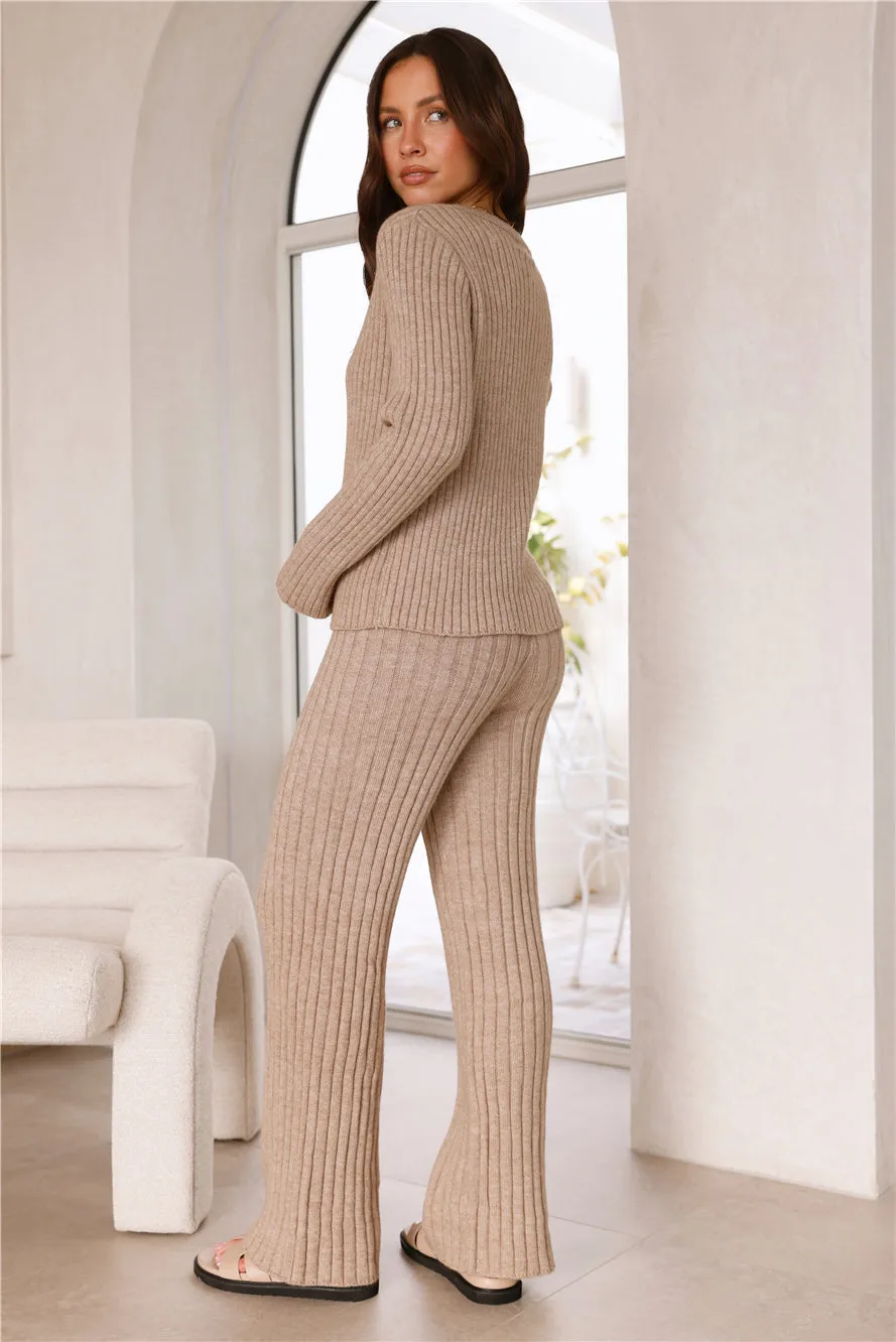 Aspen Knit Pants Beige sold by Fortunate One product image thumbnail 2