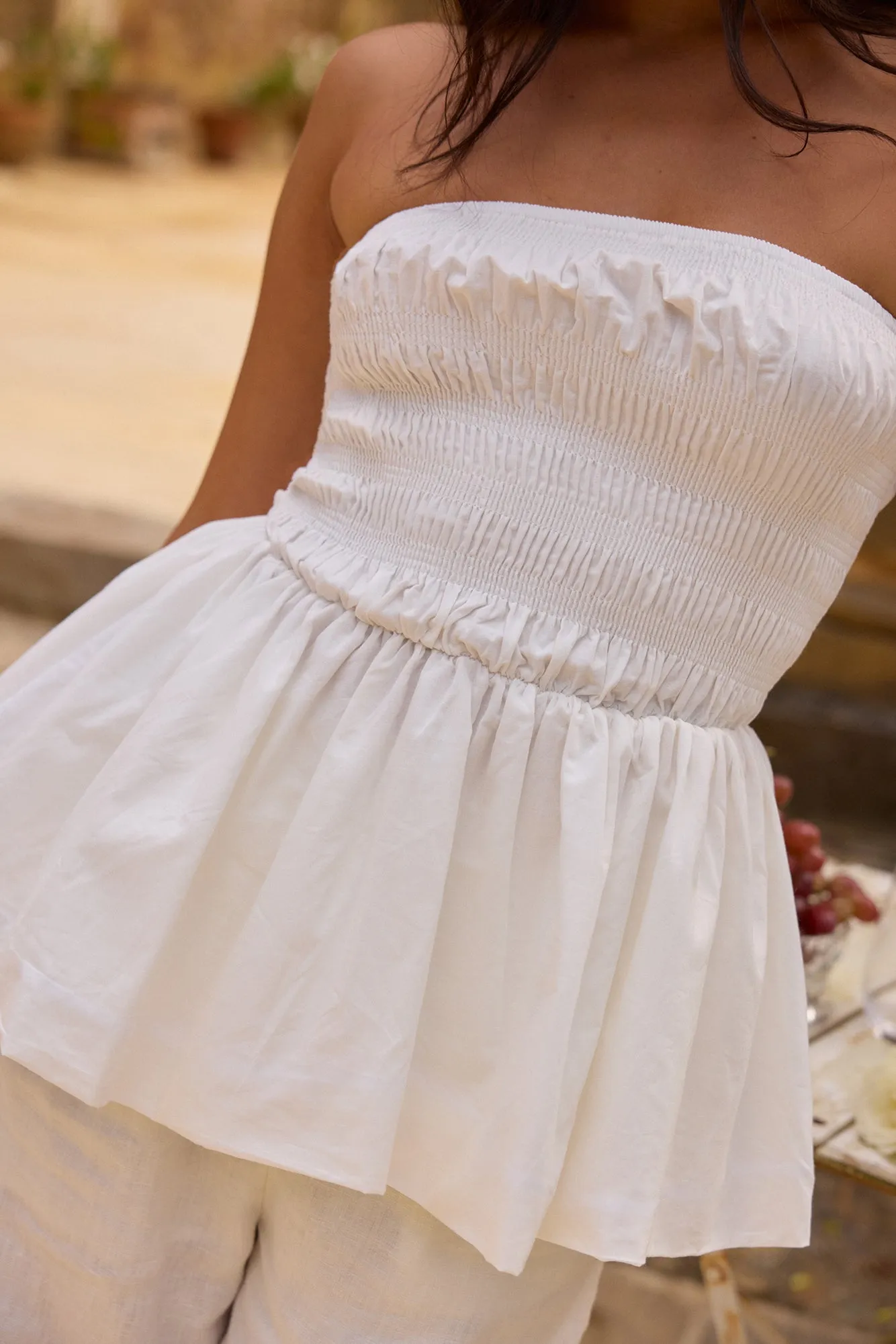 Aria Top White sold by Fortunate One product image thumbnail 4