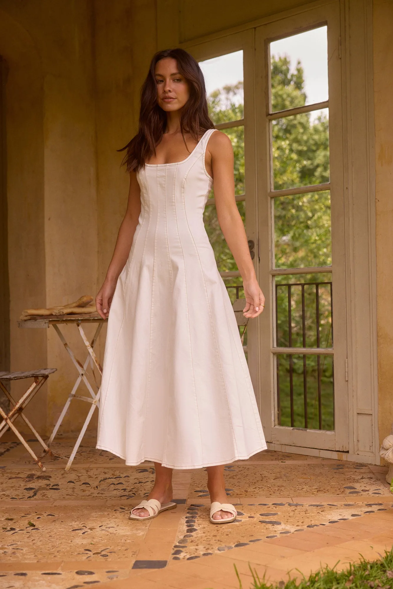 Meadow Breeze Maxi Dress White sold by Fortunate One product image thumbnail 3