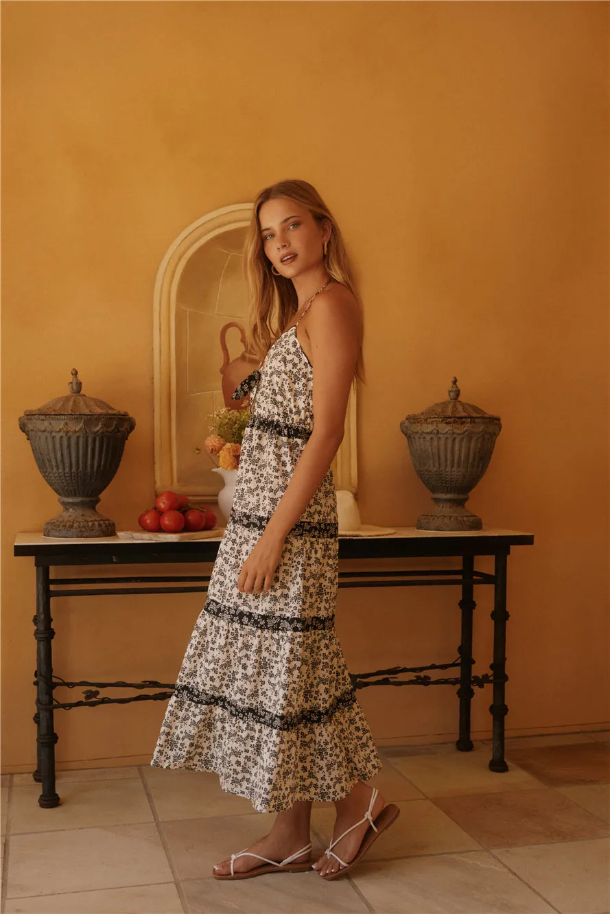 Spring Garden Party Midi Dress White sold by Fortunate One product image thumbnail 4