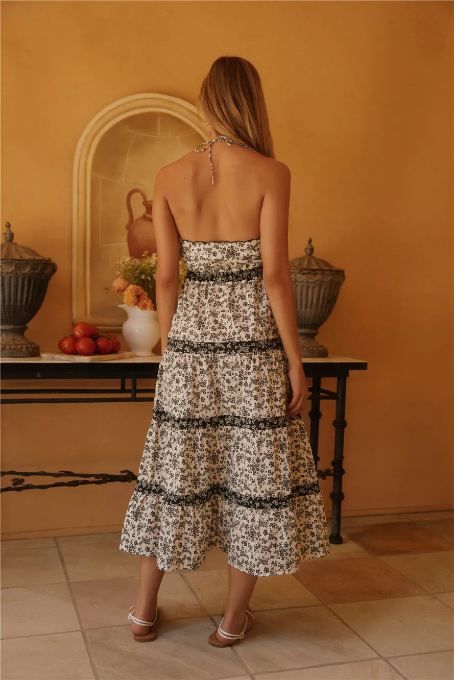 Spring Garden Party Midi Dress White sold by Fortunate One product image thumbnail 2