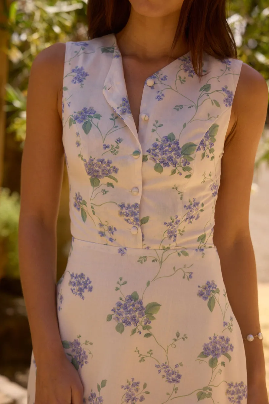 Tessa Floral Mini Dress Blue sold by Fortunate One product image thumbnail 3