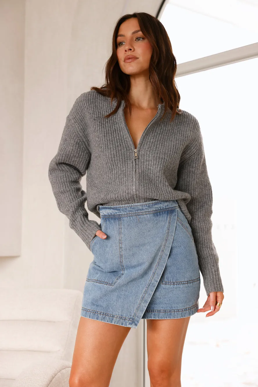 Luella Knit Top Grey sold by Fortunate One product image thumbnail 4