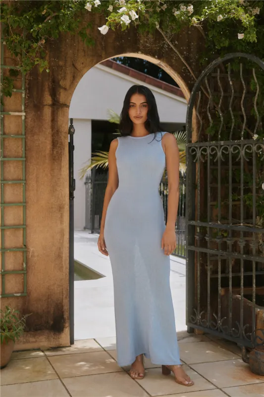 Runaway The Label Adriana Maxi Dress Blue sold by Fortunate One