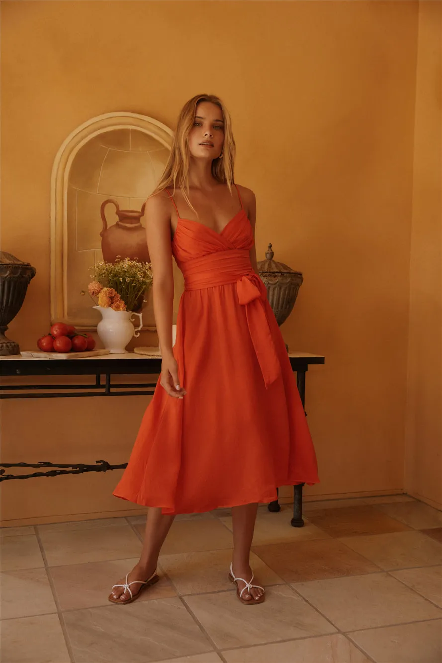 Lu & Lux Maxi Dress Red sold by Fortunate One