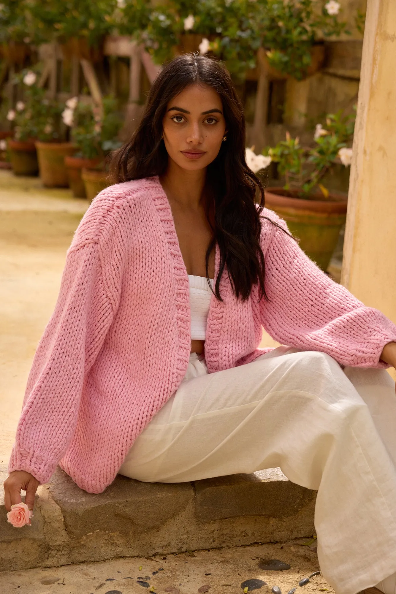 Sherbert Knit Cardigan Pink sold by Fortunate One product image thumbnail 3