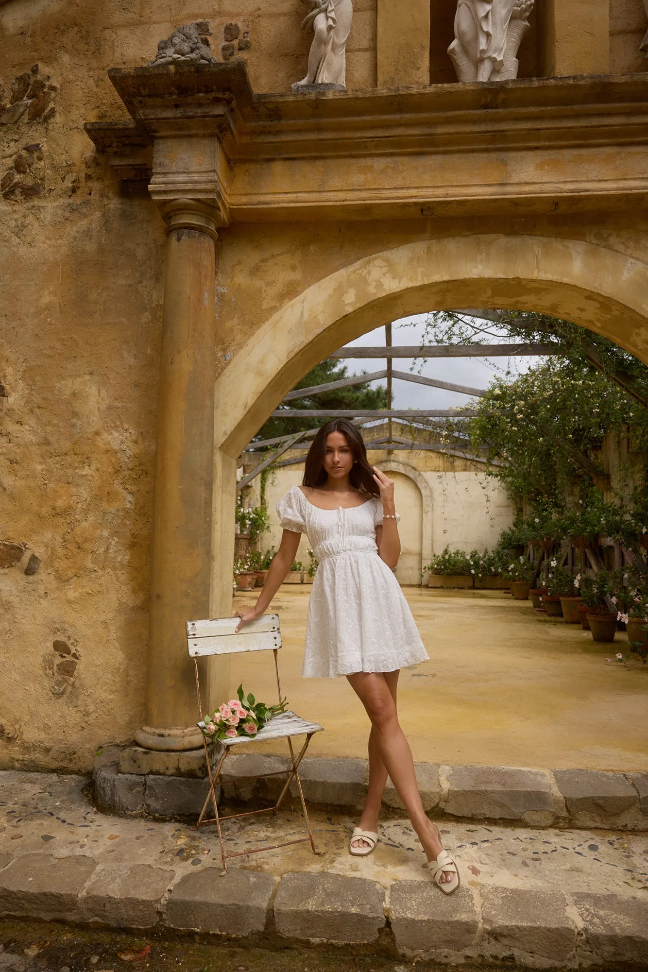 Lullaby of Lilies Mini Dress White sold by Fortunate One product image thumbnail 5