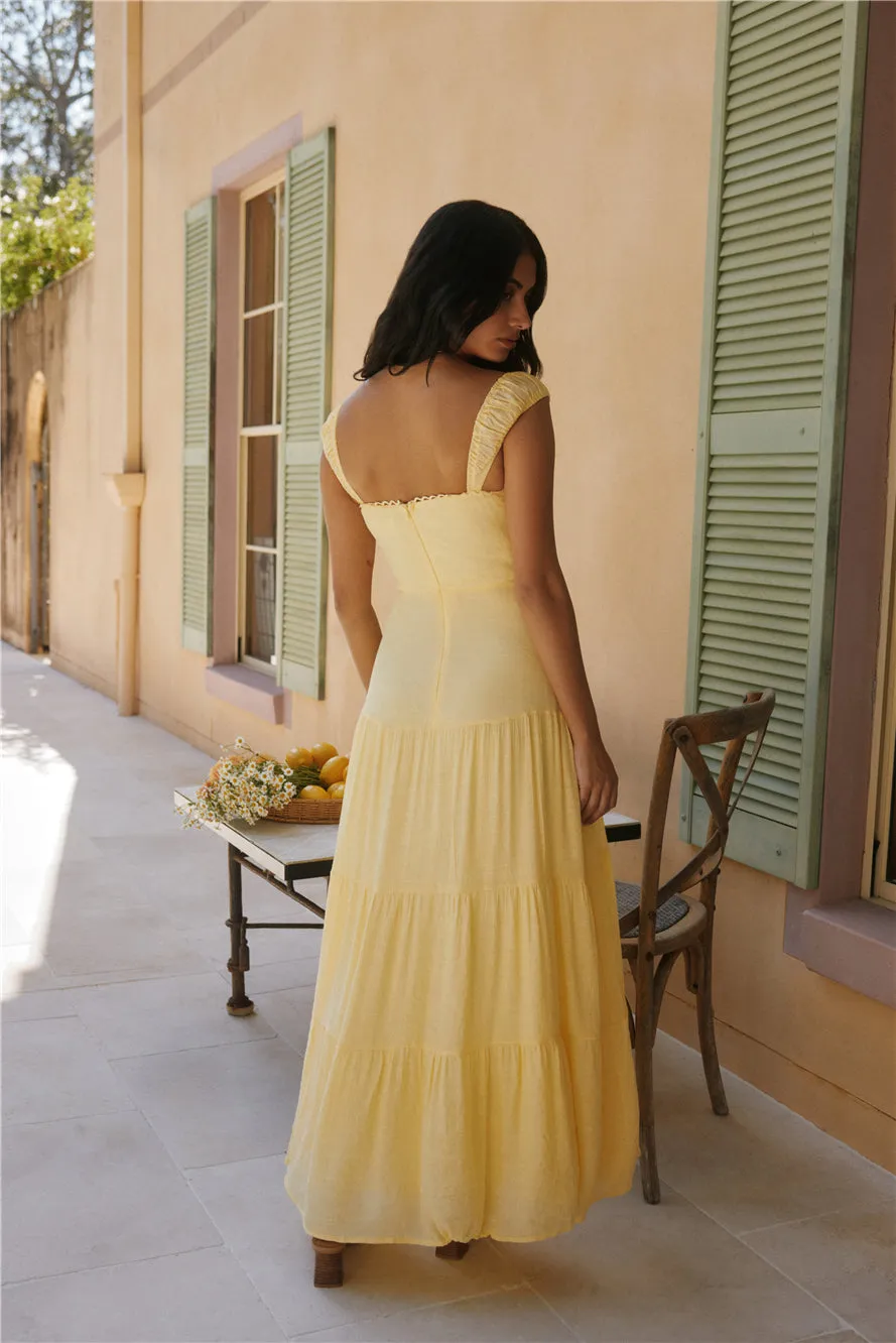 Crystal Waters Maxi Dress Yellow sold by Fortunate One product image thumbnail 2