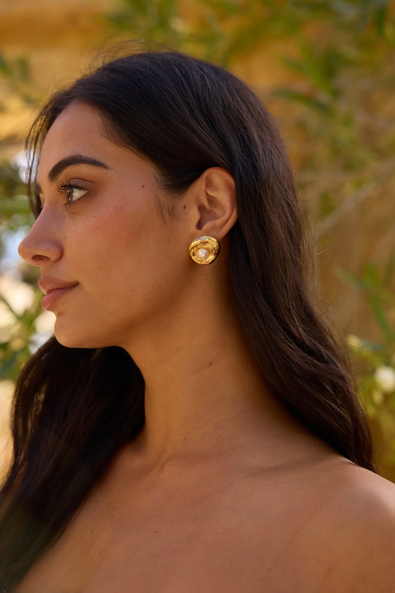 18K Gold Plated Sea Bound Earrings Gold sold by Fortunate One