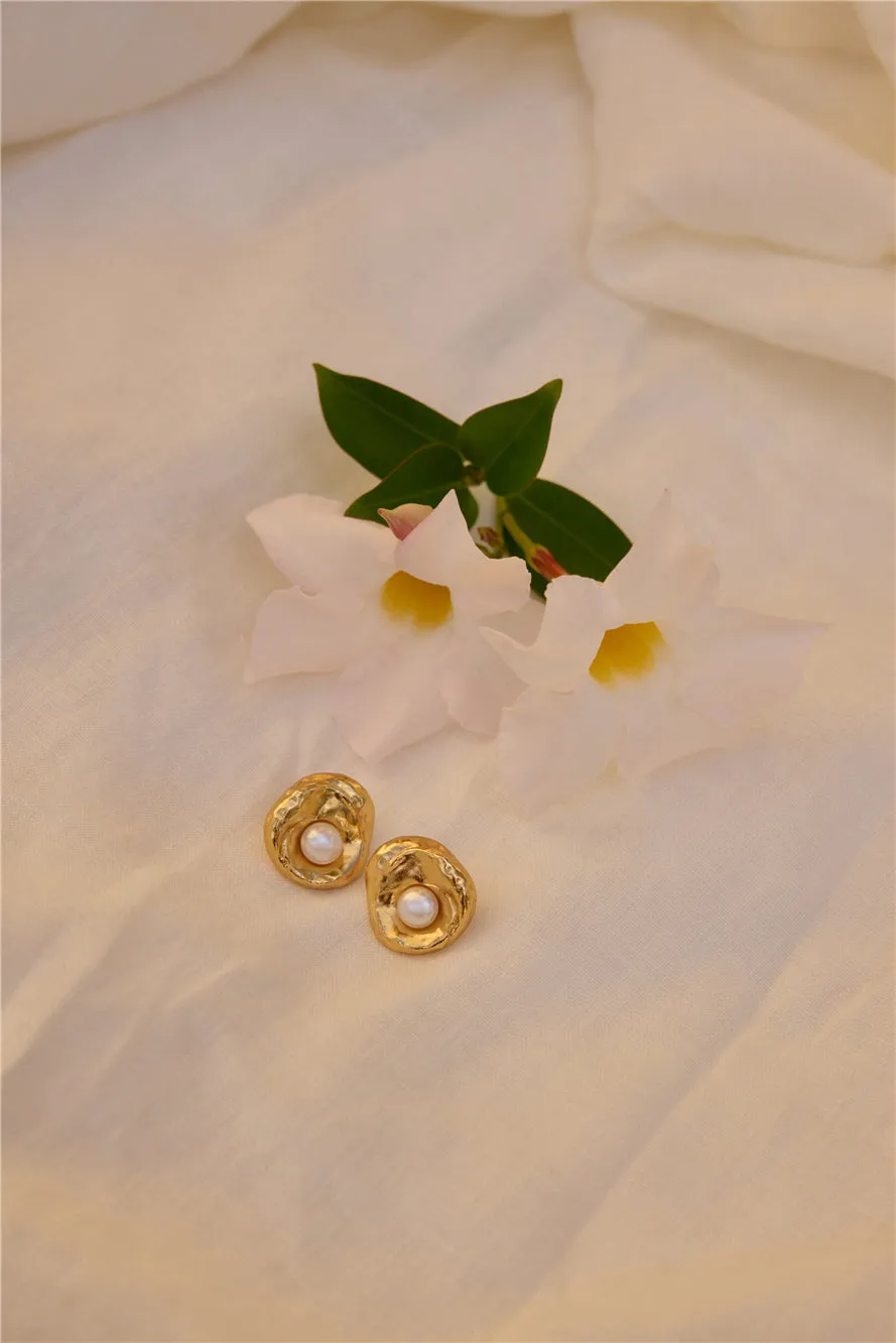 18K Gold Plated Sea Bound Earrings Gold sold by Fortunate One product image thumbnail 2