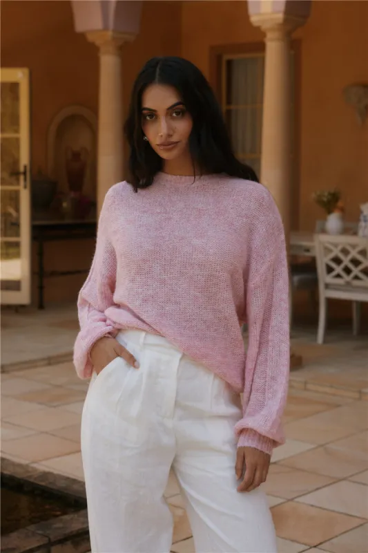 Mikale Knit Jumper Pink sold by Fortunate One