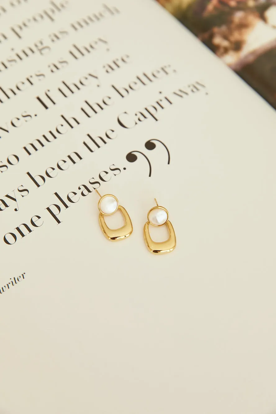 18k Gold Plated Chic Touch Earrings Gold sold by Fortunate One